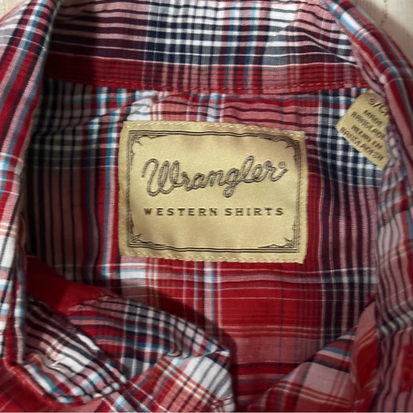 Wrangler Red Plaid Men's Shirt Small - Picture 4 of 7